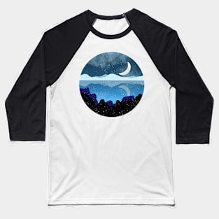 Snowed Moonlight Baseball T-Shirt